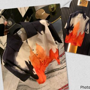 2morrow Vintage Black and Orange Flame Shirt