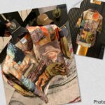 2morrow Vintage Van Gogh Art Patchwork Shirt