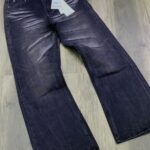 Dark Wash Bootcut Jeans with Abstract Graphic