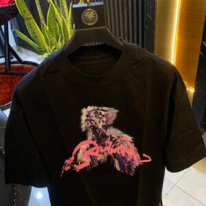 Black Luxury Polo with White Contrast Trim