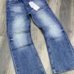 Light Wash Distressed Bootcut Jeans