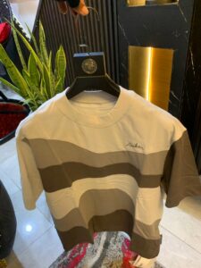 Richer Men’s Wavy Color-Block Crewneck T-Shirt