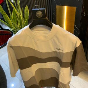 Richer Men's Wavy Color-Block Crewneck T-Shirt