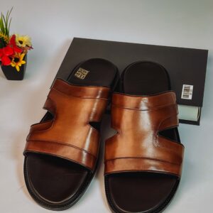 N-AMATO Premium Tan Leather H-Strap Palms