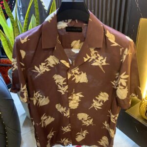 Turkey Vintage Brown Floral Short-Sleeve Shirt
