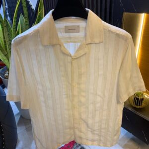 Turkey Vintage Textured Stripe Short-Sleeve Shirt