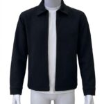 Men’s Black Zip-Up Collar Jacket