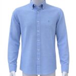 Men’s Light Blue Long Sleeve Button-Down Shirt