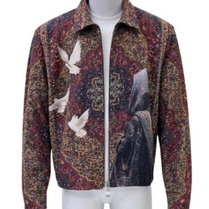 Men’s Persian Rug Print Zip-Up Jacket