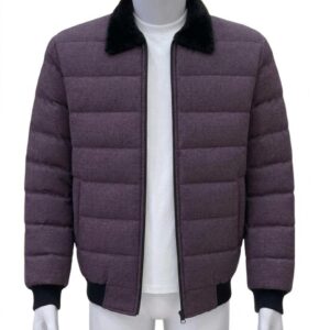 Men’s Purple Quilted Puffer Jacket