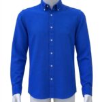Men’s Royal Blue Long Sleeve Button-Down Shirt