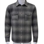 Men’s Gray Check Flannel Overshirt